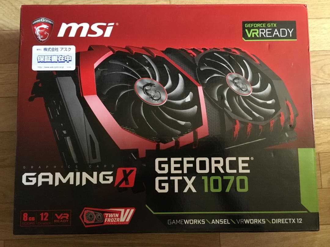 グラフィックボード・グラボ・ビデオカード GeForce GTX 1070 GAMING X 8G