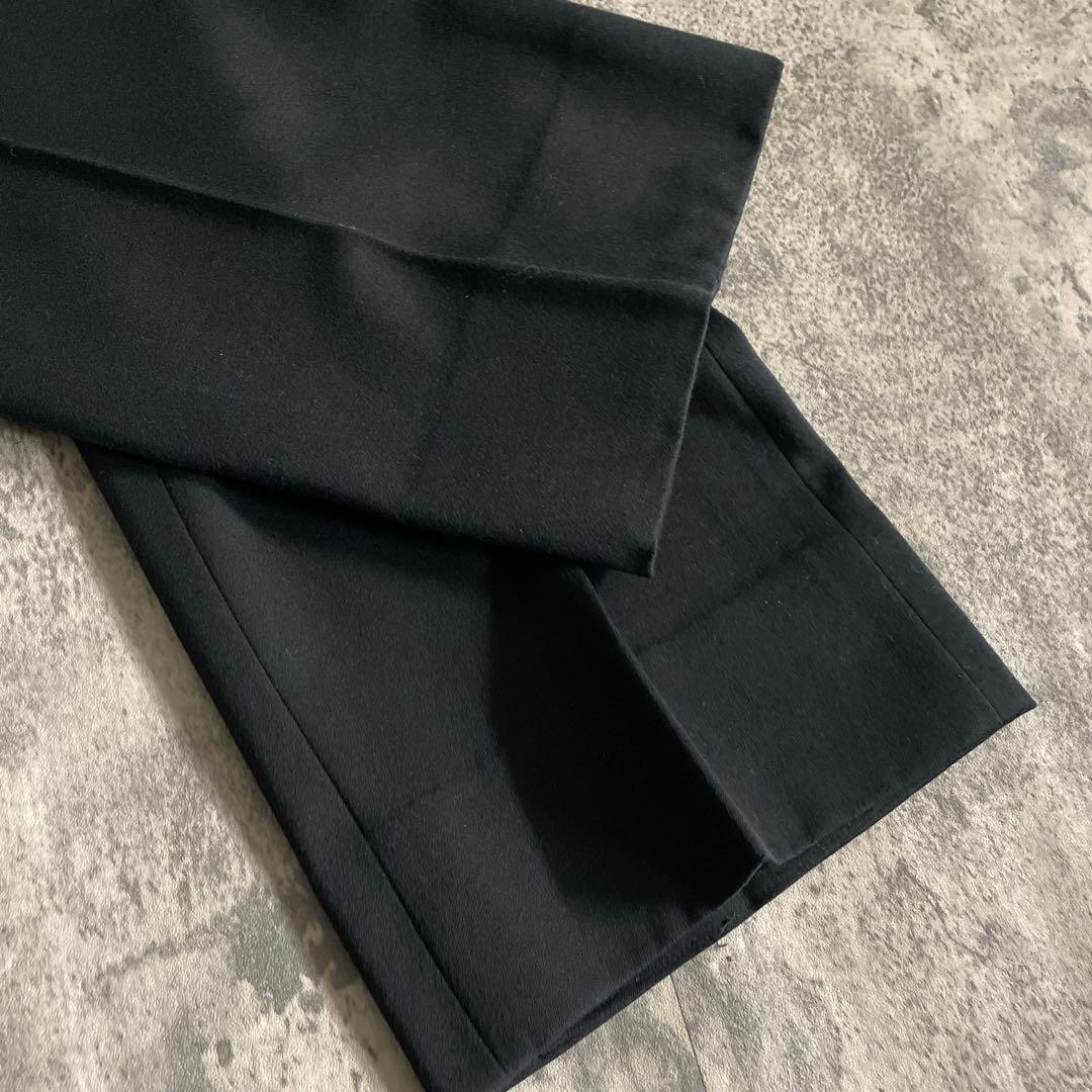 極美品 Apollo特注 極上ブラックウール ダブルスーツ 黒艶 セットアップ