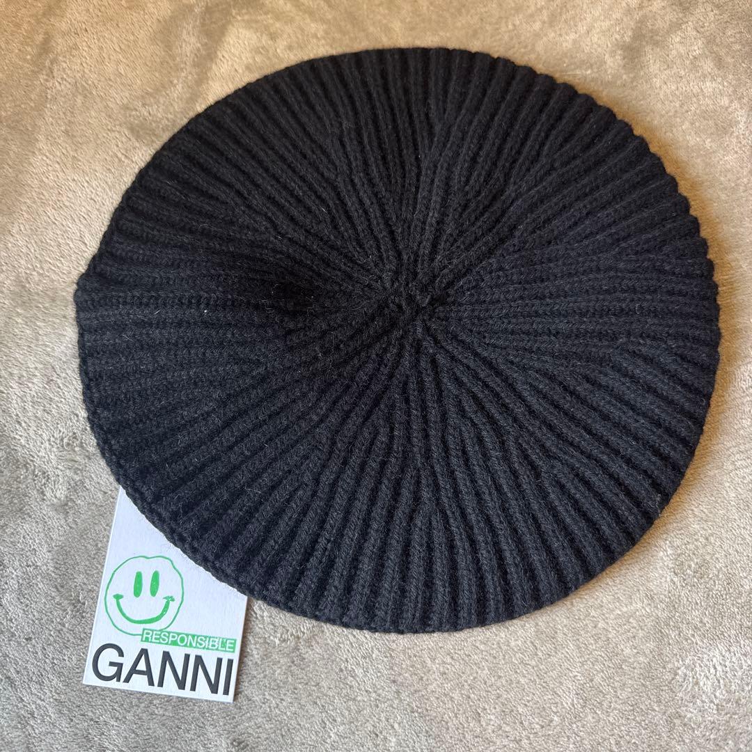 新品未使用 GANNI ベレー帽 ブラック