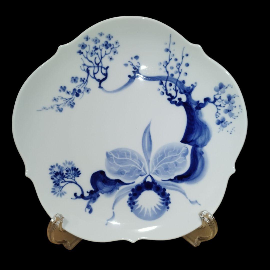 【未使用】Meissen ブルーオーキッド 18.5cmプレート 6枚セット