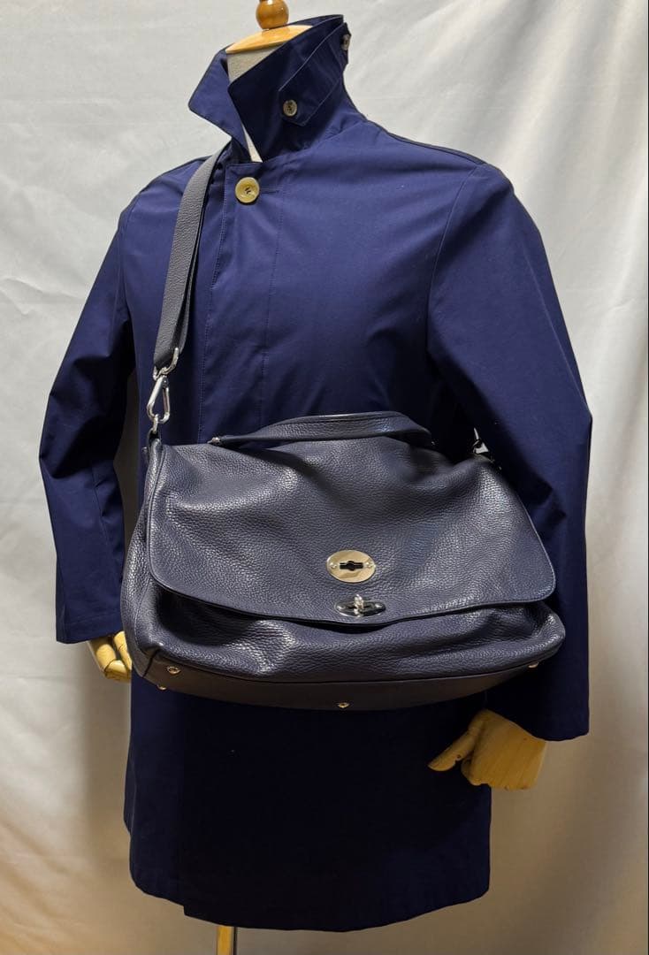 ◆イタリア製！ZANELLATO◆美品！『新型・ポスティーナ Ｍ＋』紺◆