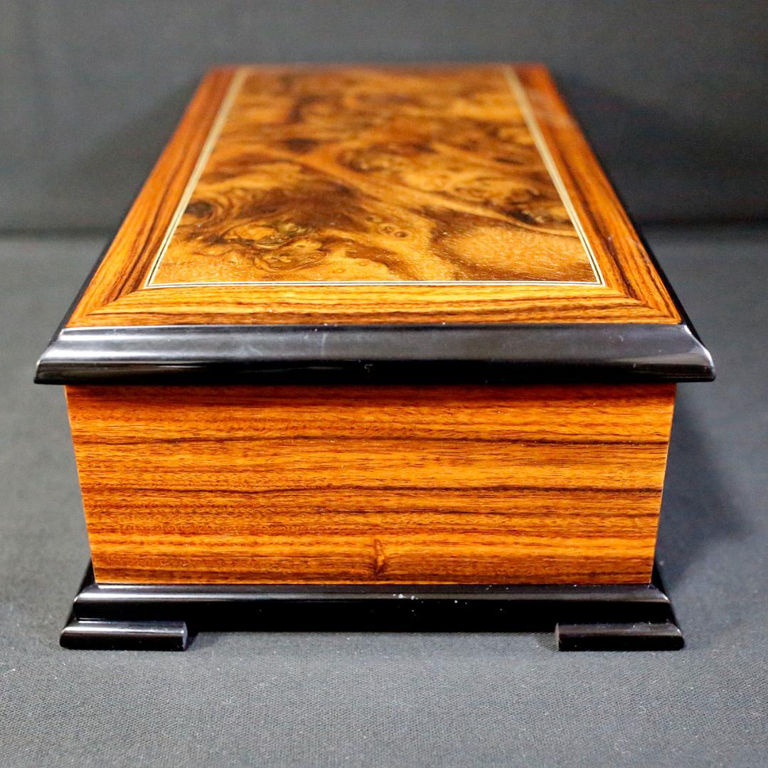 【美品】リュージュ 高級オルゴール ７２弁 アヴェマリア ３パート ローズウッド