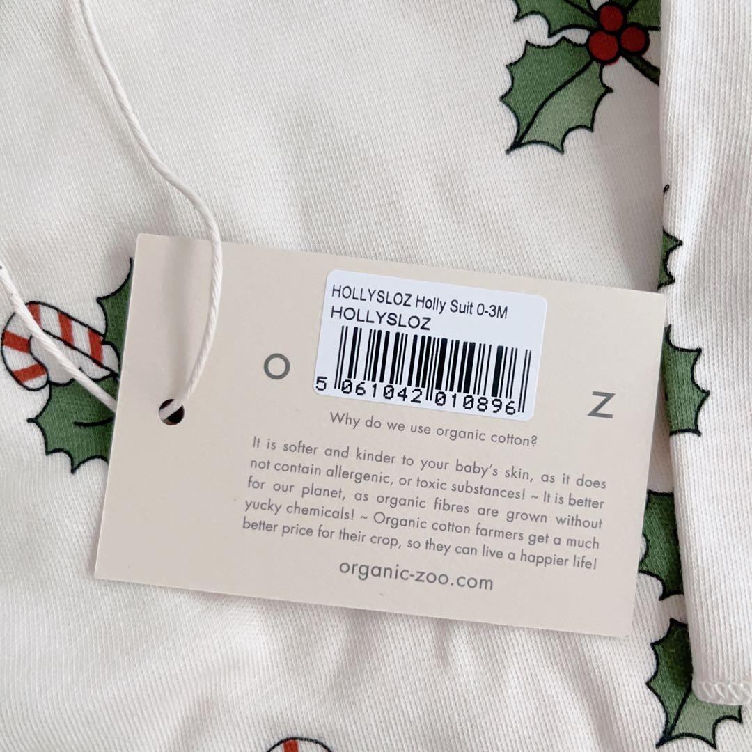 新品未使用　タグ付き　organic zoo クリスマスロンパース　0-3m