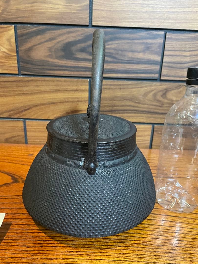 南部鉄器　鉄瓶　照光堂　あられ　雷紋　1.5L 茶道　茶道具
