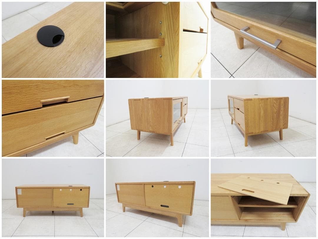 起立木工 ノルディ TVボード オーク材 テレビ台 121,000円 IDC大塚