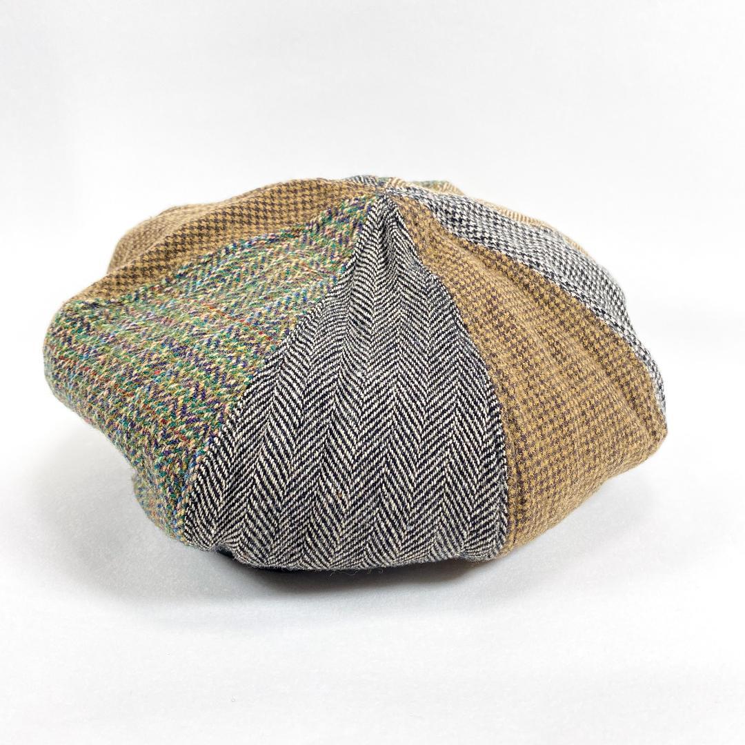 KAPITAL キャピタル ツイード パッチワーク ベレー帽 ヘリンボーン