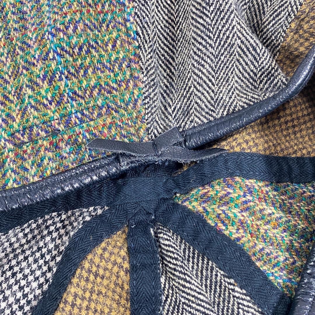 KAPITAL キャピタル ツイード パッチワーク ベレー帽 ヘリンボーン