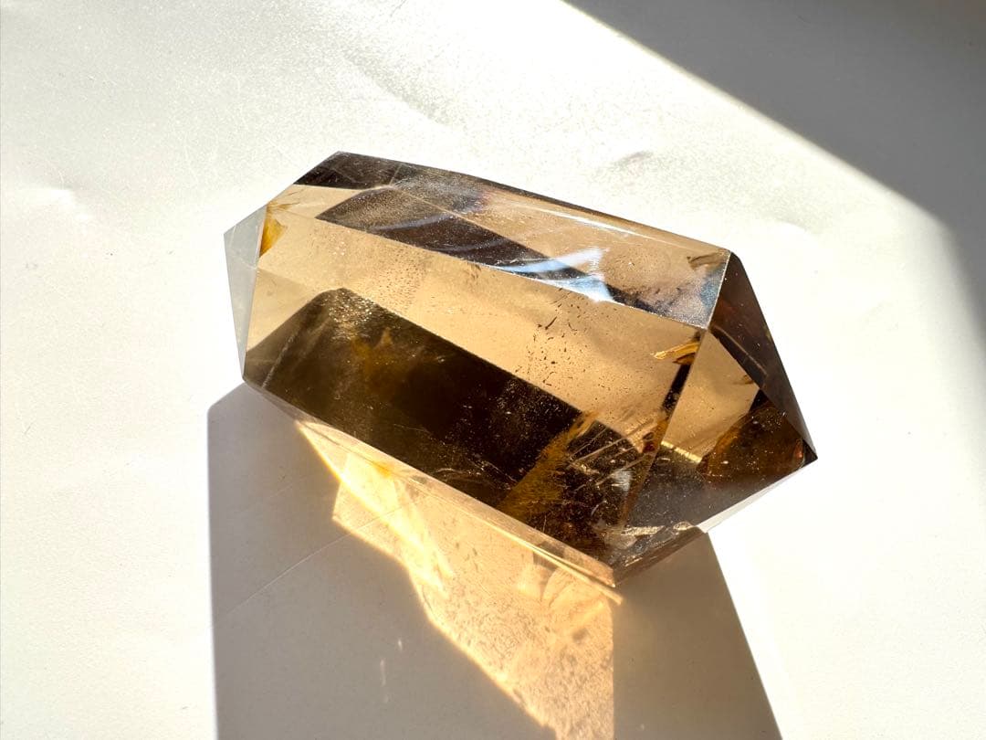 透明感 影山入り スモーキークォーツ ダブルポイント