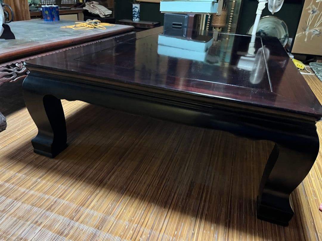 座敷机　座卓　ダークウッド　ローテーブル