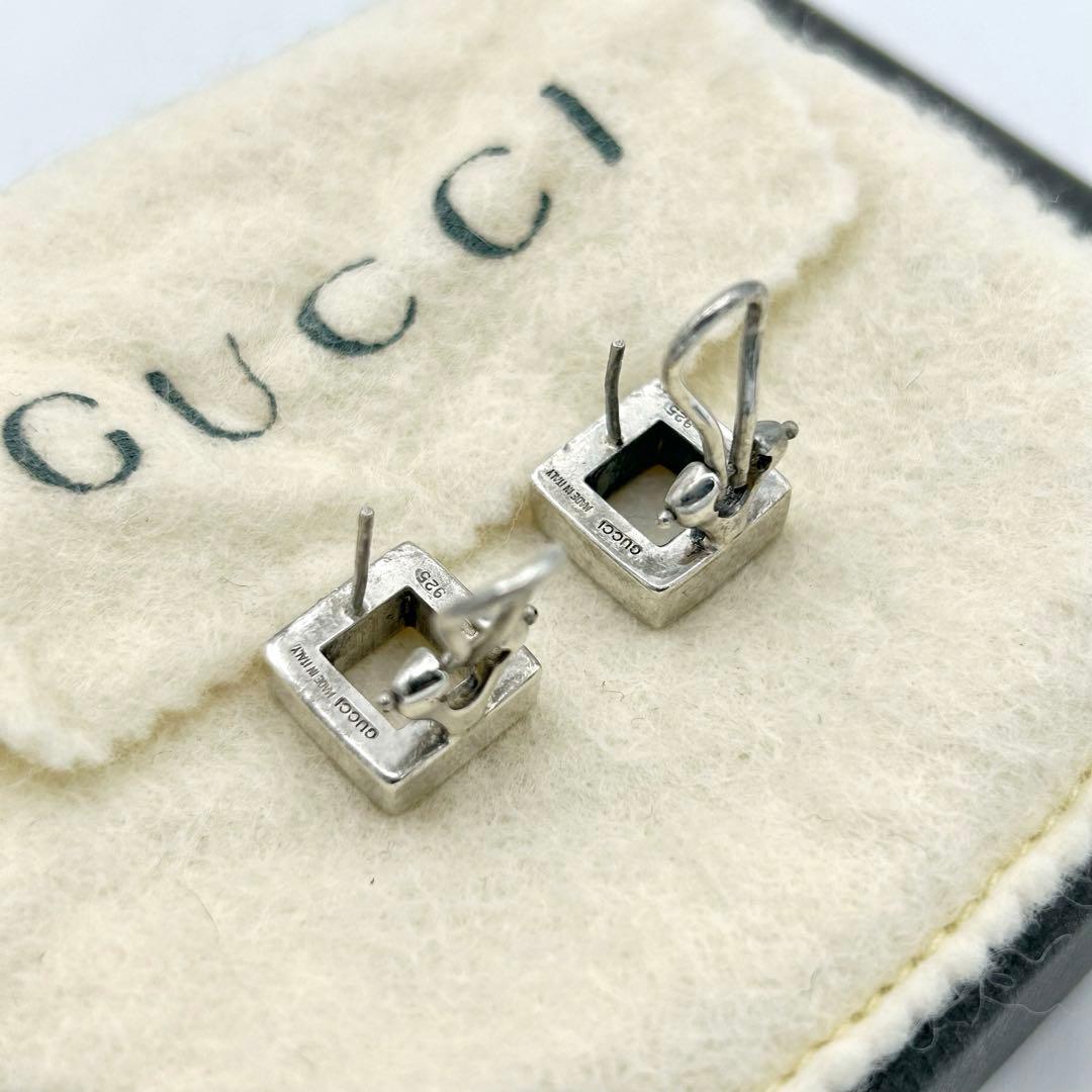 【アーカイブ】GUCCI スクエア ピアス Ag925 トムフォード期