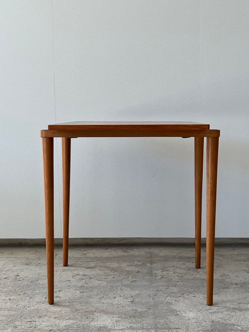 最終セール 70's 山口木材工芸 サイドテーブル チーク×ビーチ材｜送料込