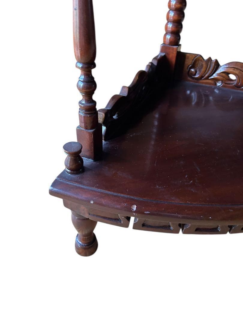 5段 コーナーシェルフ ヴィンテージウッド