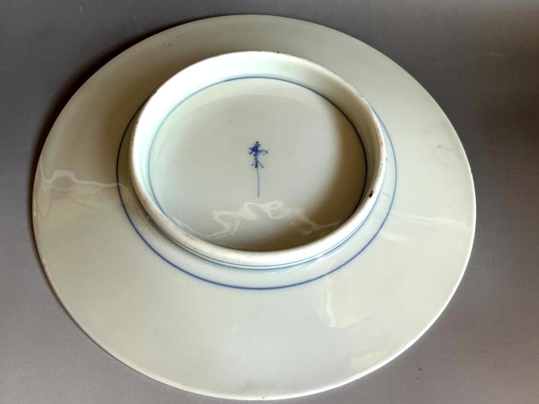 皿■可愛い兎紋白磁皿 5枚 大皿 鳥 古美術 時代物 骨董品 21.6cm■