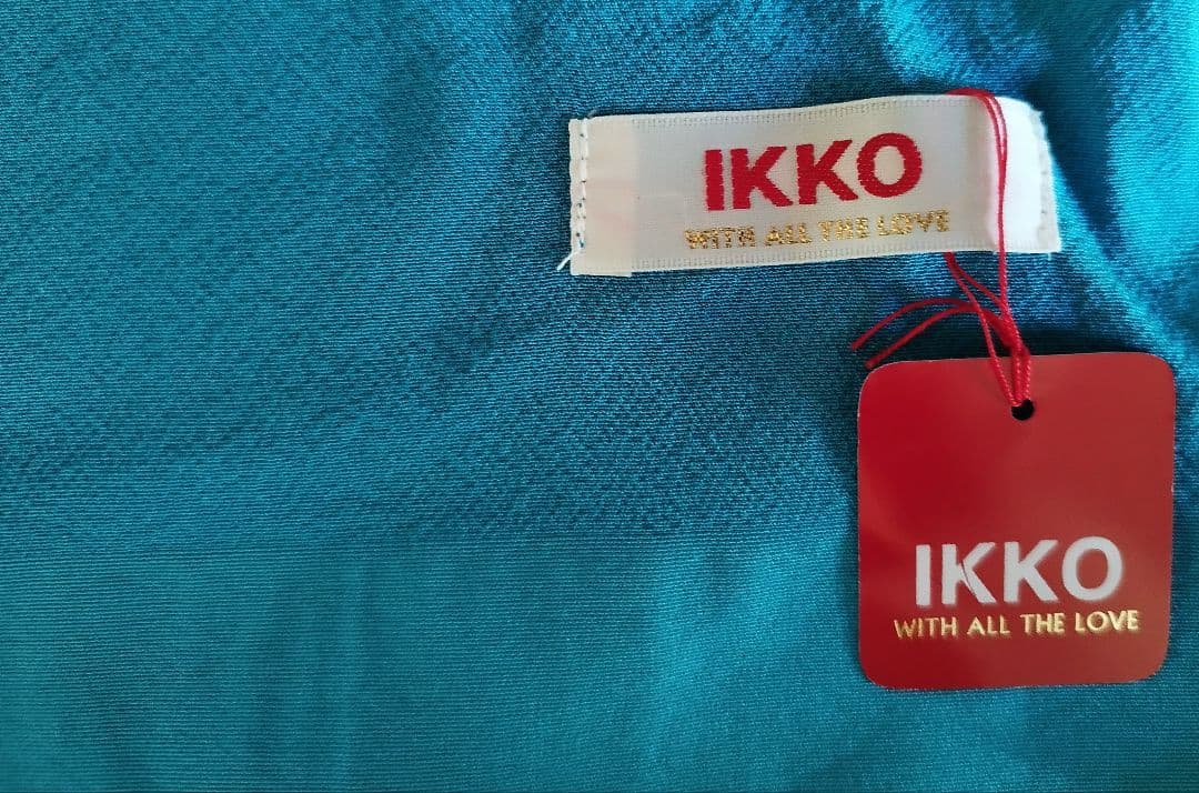 IKKO青海大花刺繍帯揚げブルー色！新品!