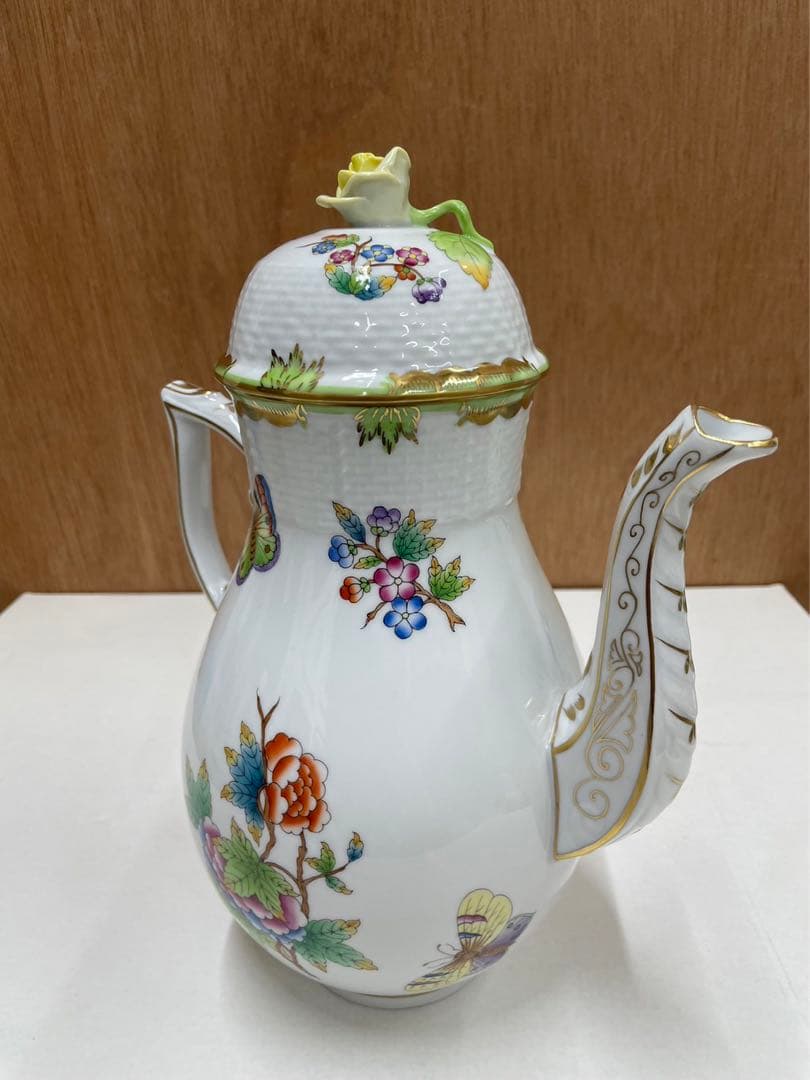 ヘレンド ヴィクトリア ブーケ コーヒーポット シュガーポット