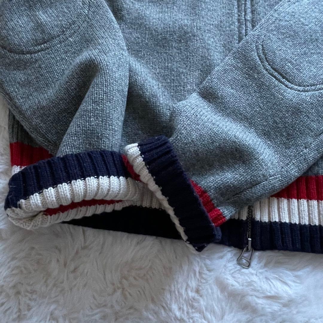 美品　ポロラルフローレン　LL ビッグポニー ジップアップニット エルボーパッチ