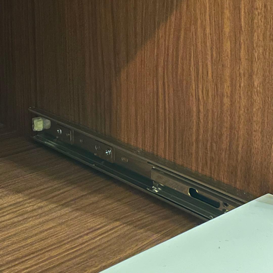 【美品】ニトリ キッチン収納カウンター 22年製 コンセント付き 木目調