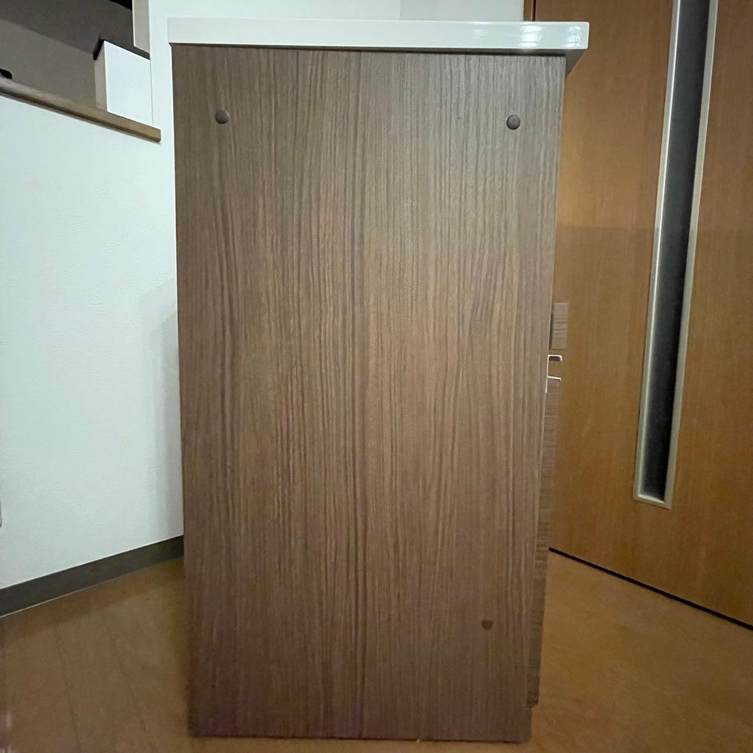 【美品】ニトリ キッチン収納カウンター 22年製 コンセント付き 木目調