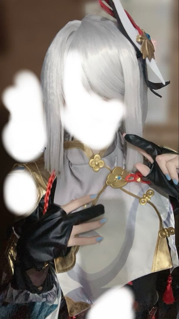 原神 申鶴 コスプレ　ウィッグ付き