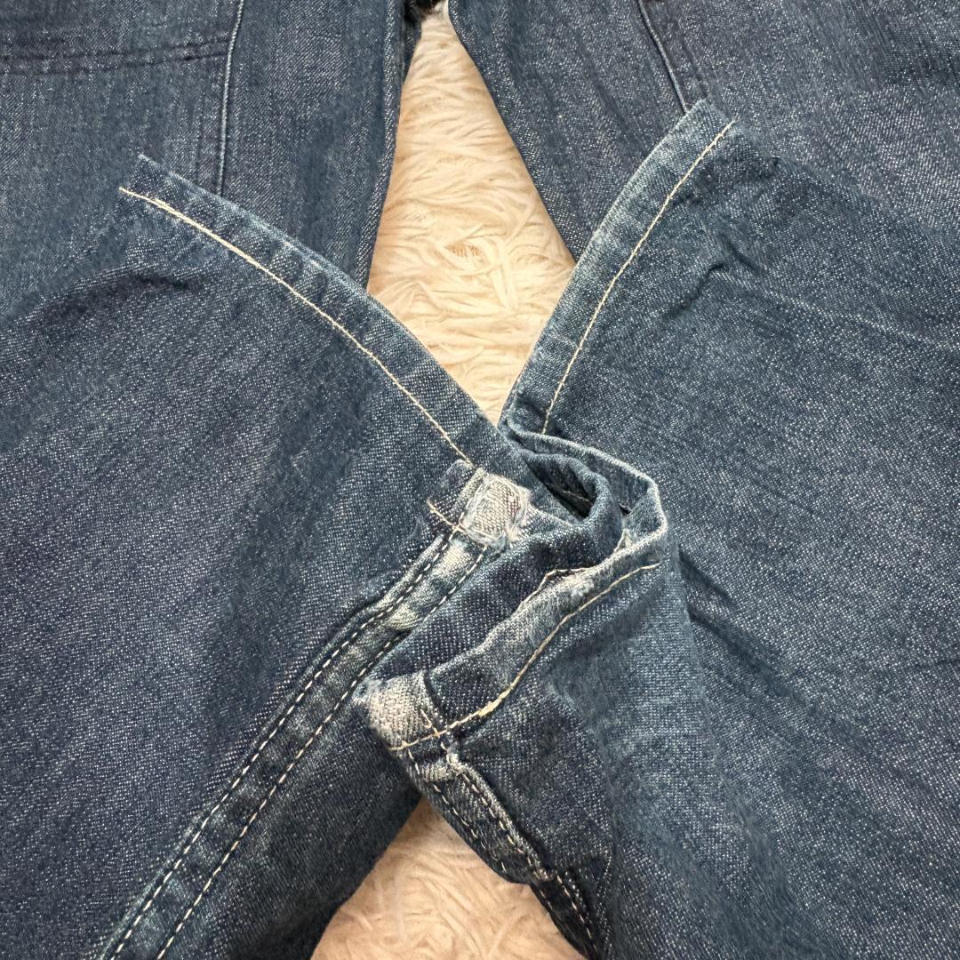 1点もの　希少　EVISE　完売品　オーバーオール　W32 濃紺　デニム