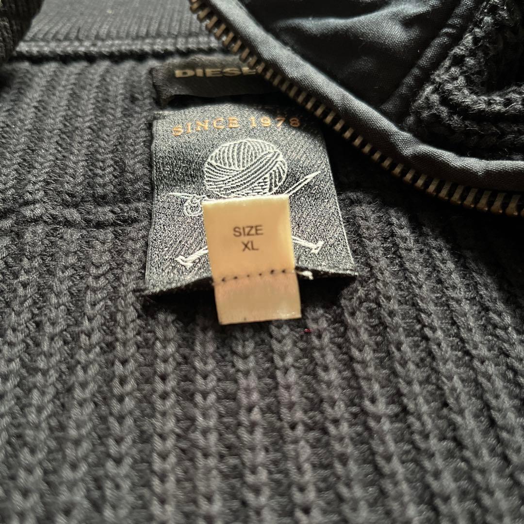 DIESEL ドライバーズジップニット　サイズ表記XL