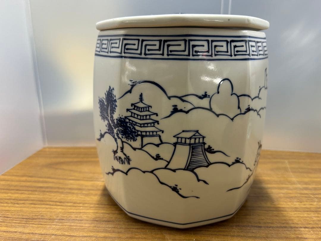 希少　平安 景雲　手塚景雲　作 染付　水指　茶道具　勧修寺窯