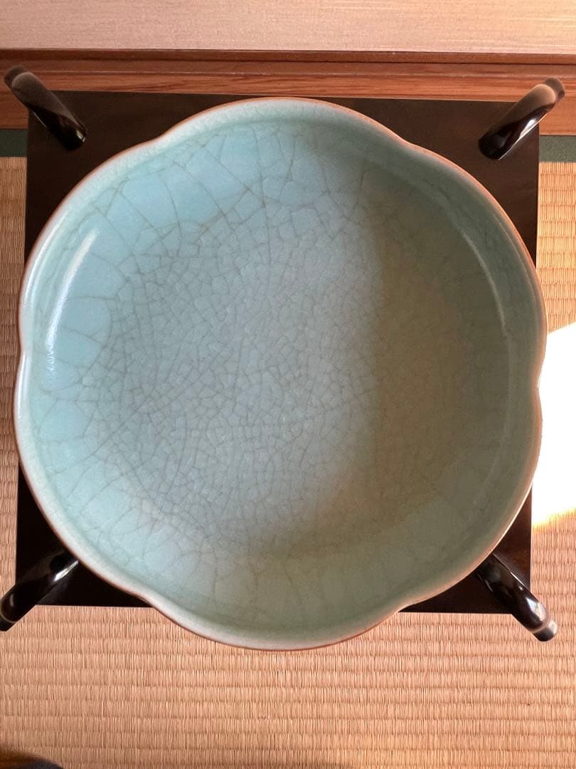 鉢　粉青輪花　青木清高作