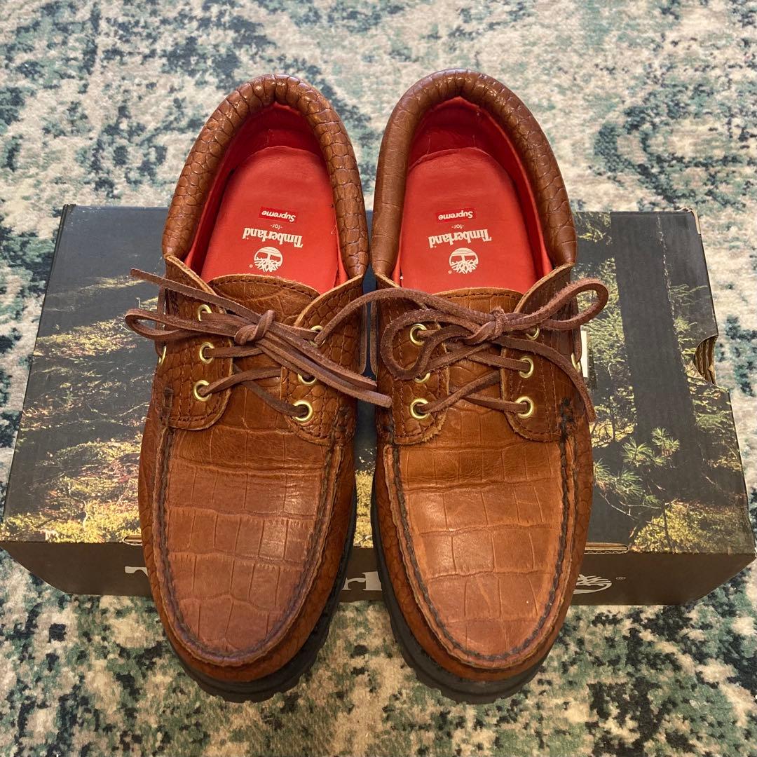 靴 Supreme Timberland 3-Eye Classic Lug US7