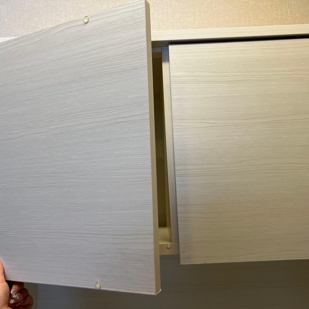 完成品 ホワイト キッチン 食器棚 引き出し ドア ホワイト レンジ台 大容量