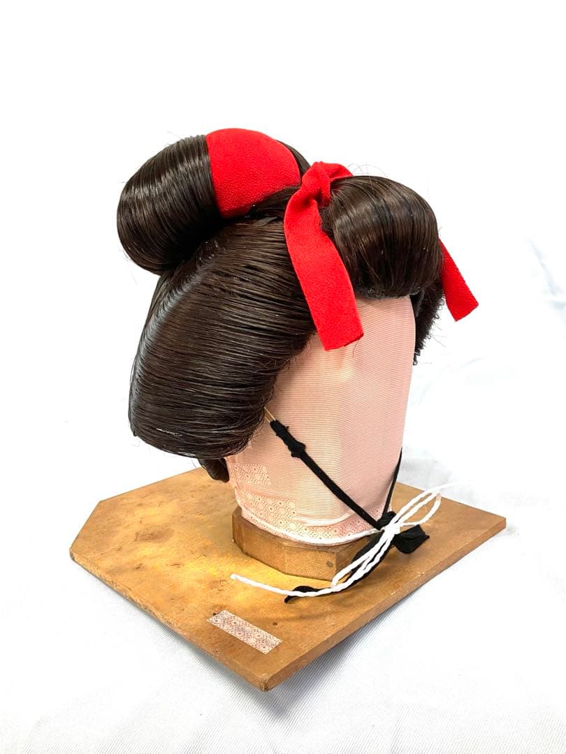 舞妓(半かつら、中サイズ) 中古日本髪かつら、舞踊かつら、大衆演劇かつら