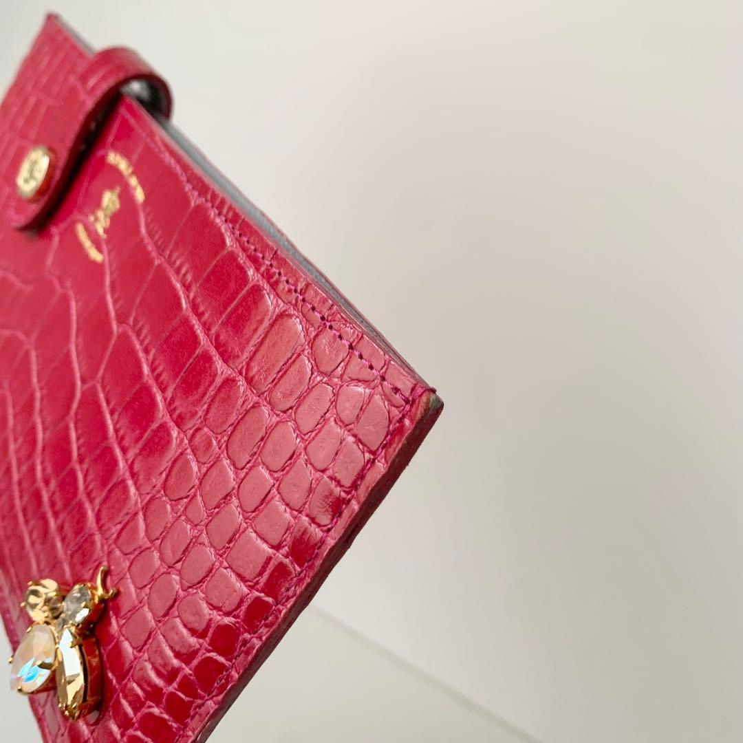 【A.D.M.J.】 ADMJ スリムウォレット　ビー　蜂　長財布　クロコ