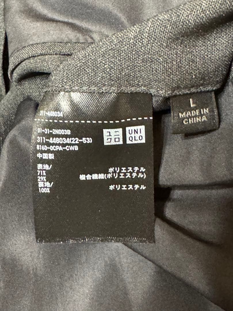 ユニクロ感動ジャケット4着セット グレー、ダークグレー、ネイビー、チドリLサイズ