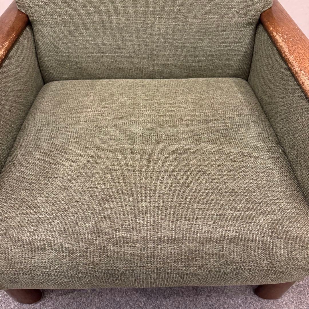 オールドカリモク パネルアーム 1人掛けソファ ②