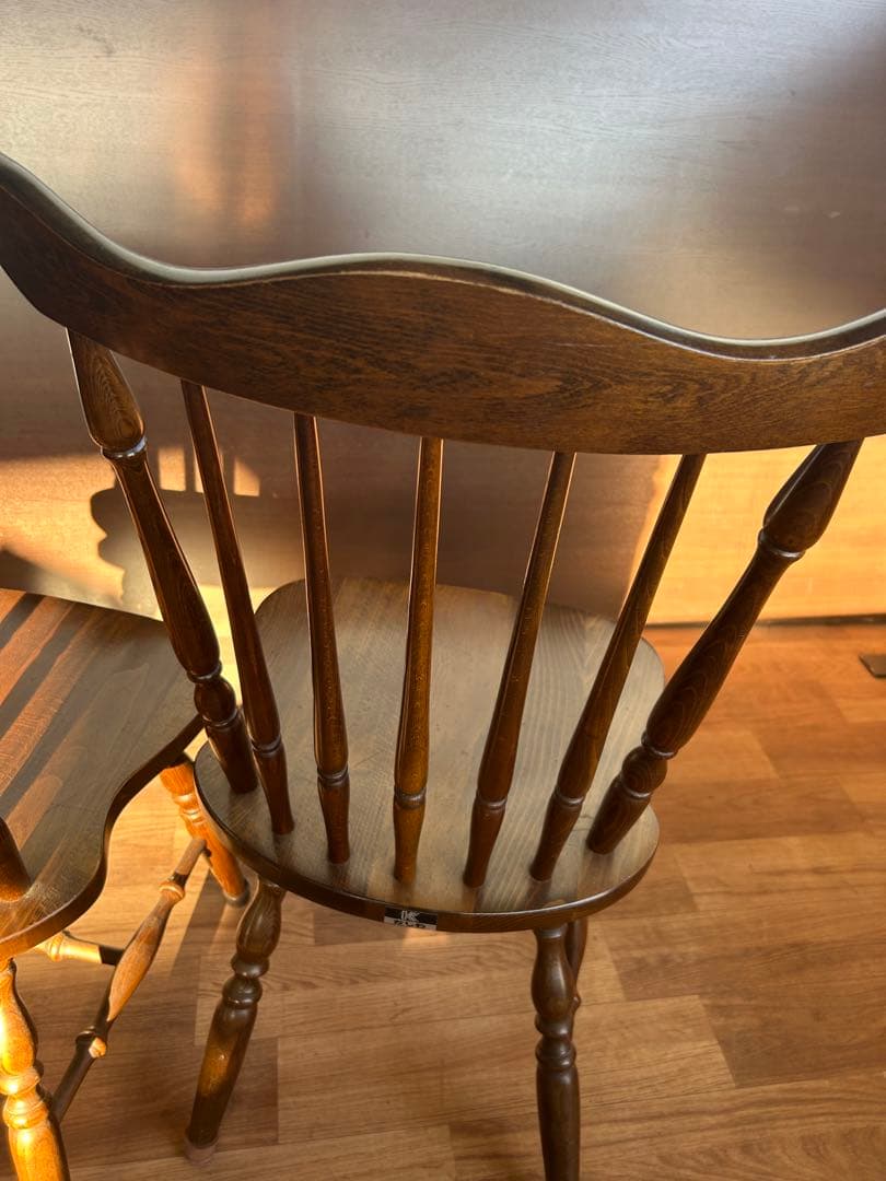 724 柏木工 ウィンザーチェア 2脚セット 木製 北欧　ダイニングチェア　椅子