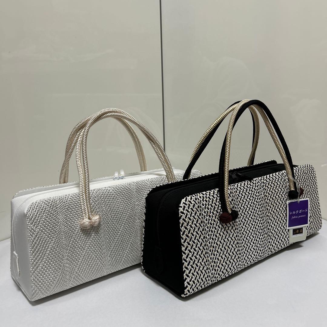 和装バック　利休バッグ　横長の型　小田巻付き　バッグ　組織り　衿秀　和想庵