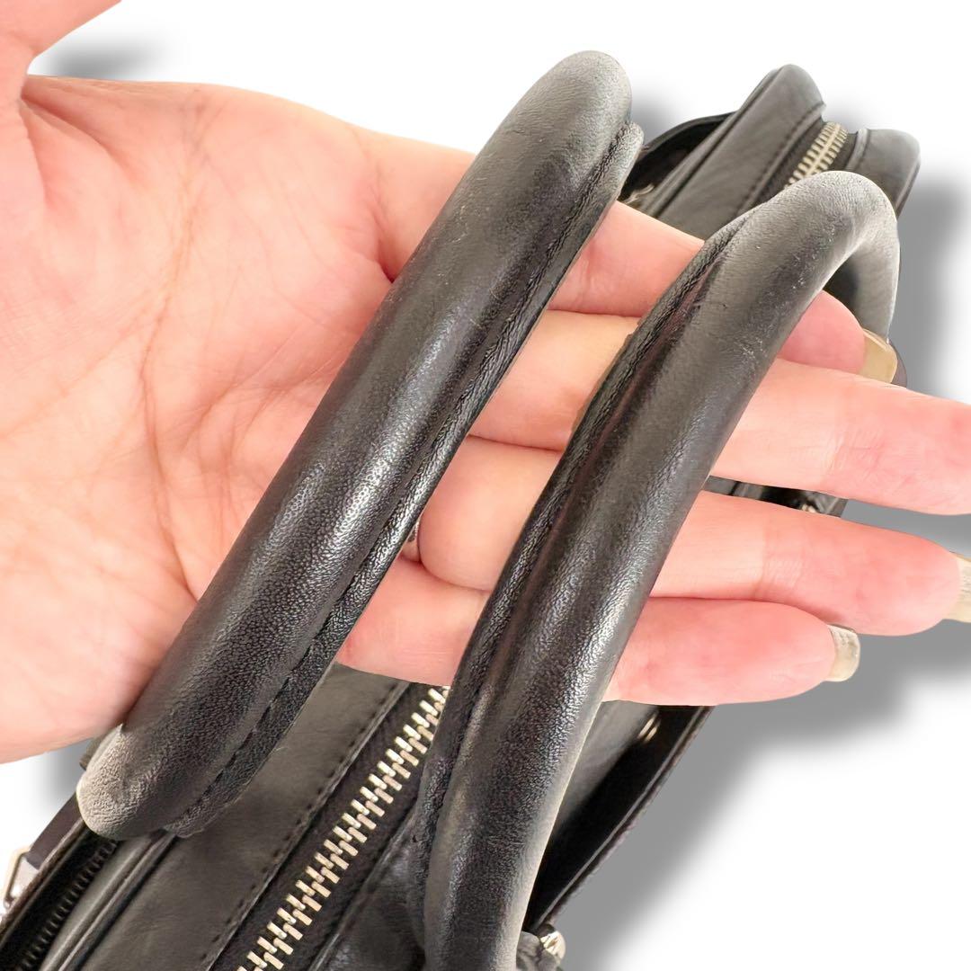 COACH メンズ コーチ シグネチャー レザー ブリーフケース 2way 茶黒