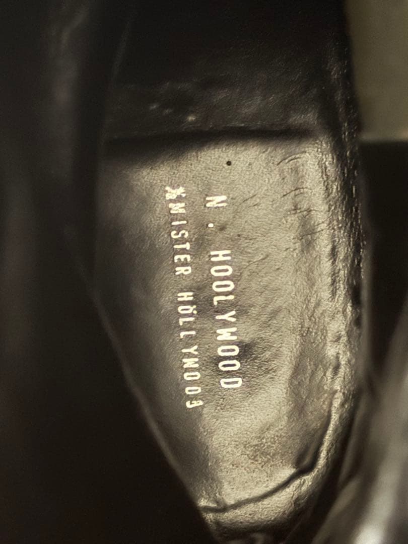 【土日限定セール】N.HOOLYWOOD ウエスタンブーツ　サイドジップブラック