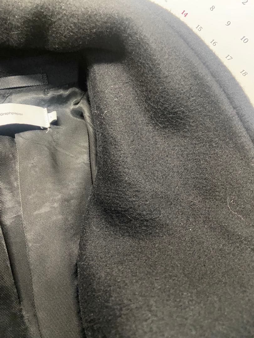 【いけじ】Graphpaper ブラック ダブルブレストコート