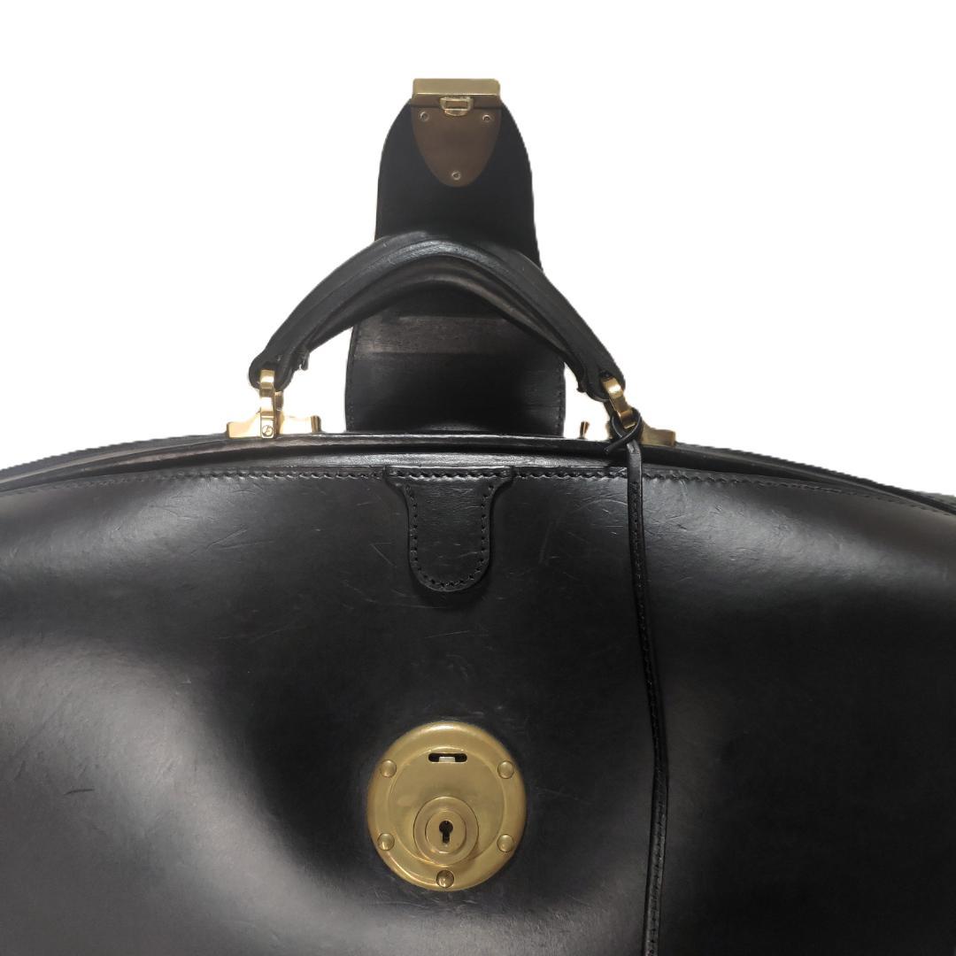 万双 ダレス バック 二つマチ カギ ブライドルレザー ビジネス ブリーフ 本革