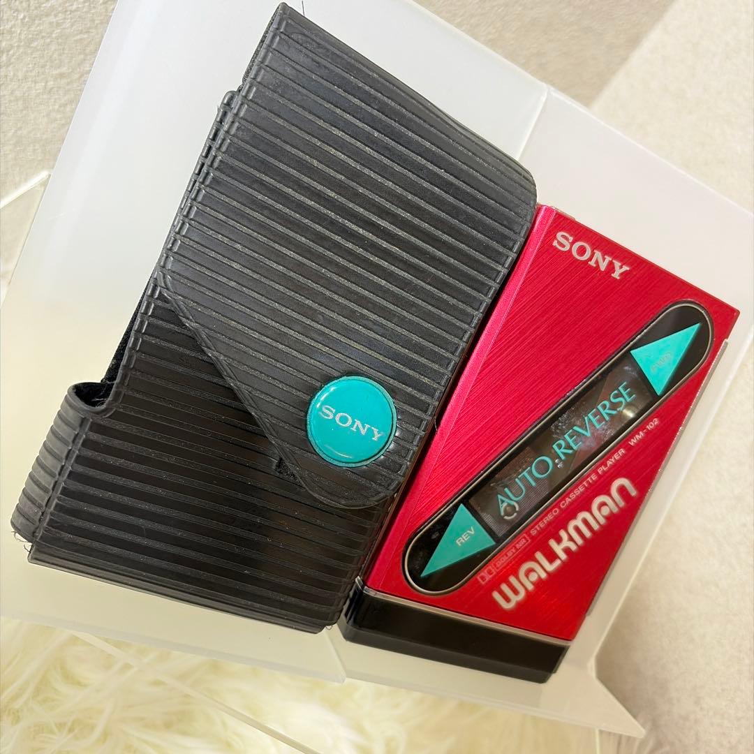 【希少】SONY ソニー WM-102 ウォークマン 純正ケース付