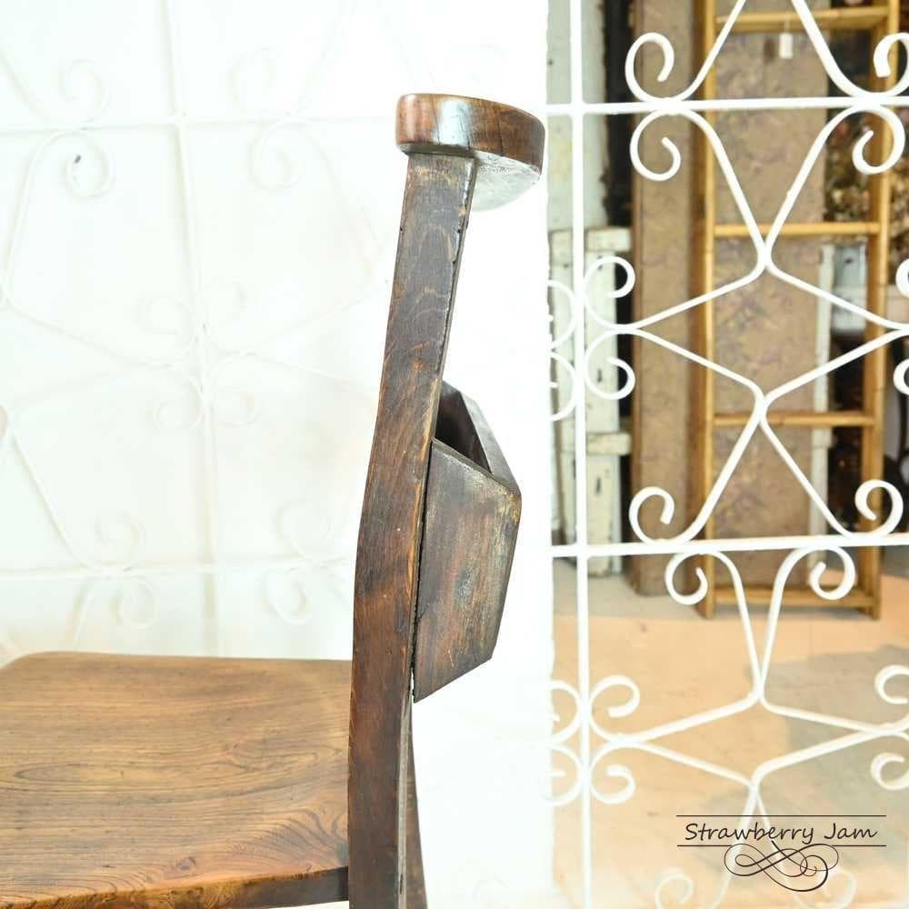 L3705-17-4 英国アンティーク チャーチチェア ダイニングチェア 教会