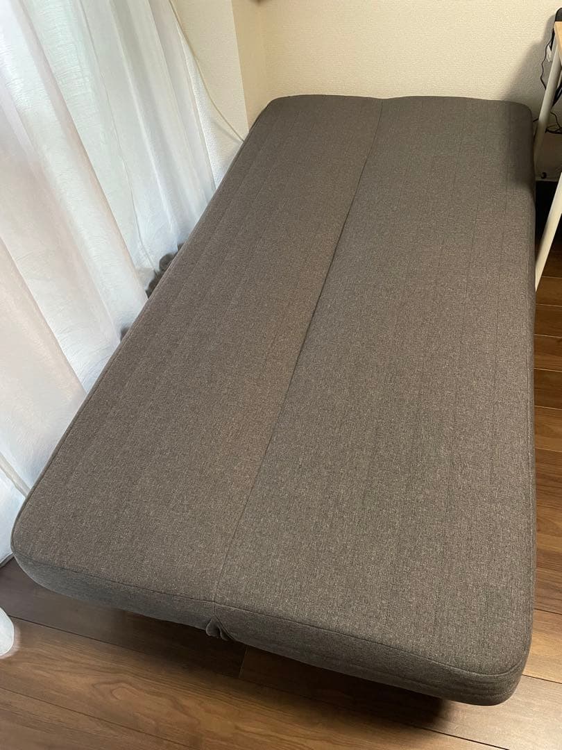 【極美品/送料込】無印良品　リクライニングソファベッド　木製脚