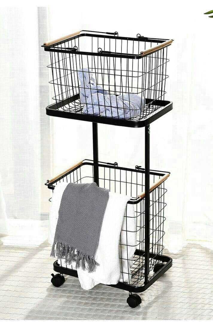 多機能汚れた衣類収納バスケット 洗濯かご2