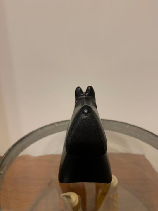 希少　スティグリンドベリ　ブラックのテリア貯金箱