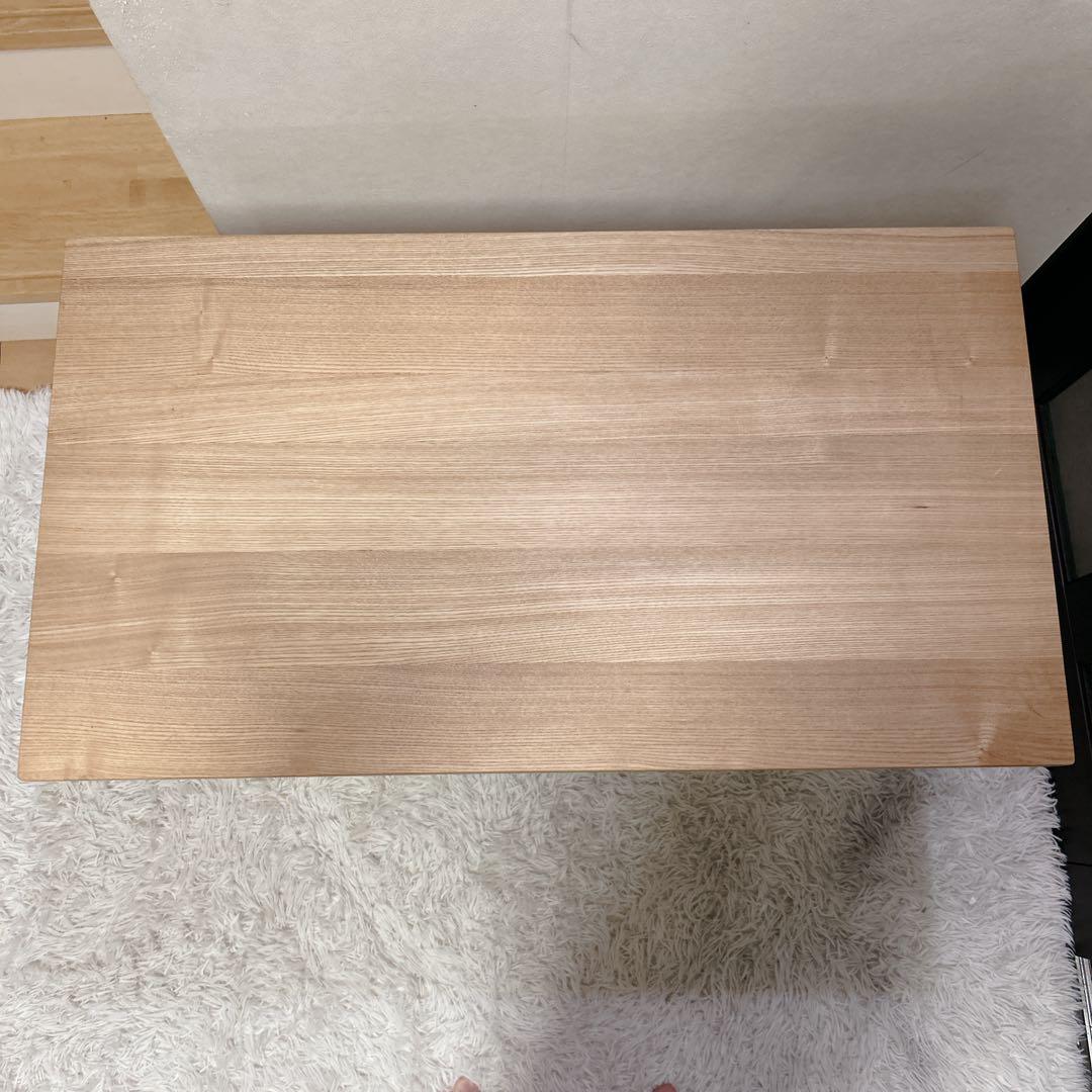 【送料無料】無印良品 タモ材 天然木 パーソナルデスク 引出し付き