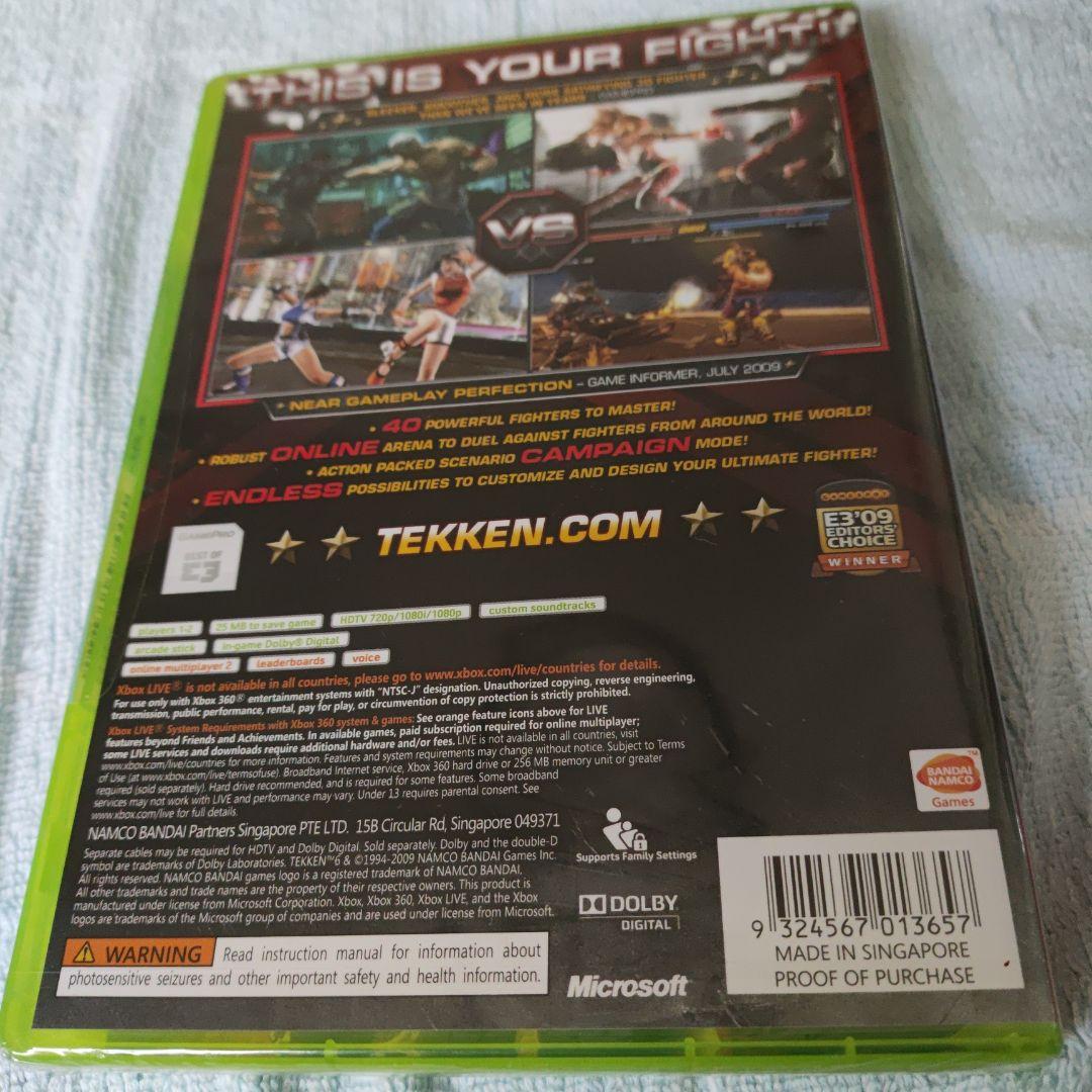 【新品未開封】xbox360 鉄拳6 TEKKEN6 海外版