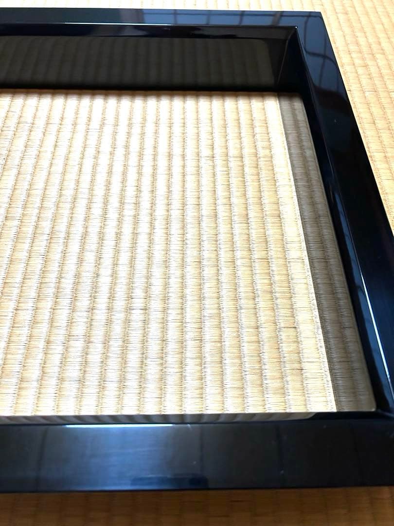 新品　炉縁　お茶道具、茶器、茶道具　炉縁真塗り　本漆　戸塚富悦作