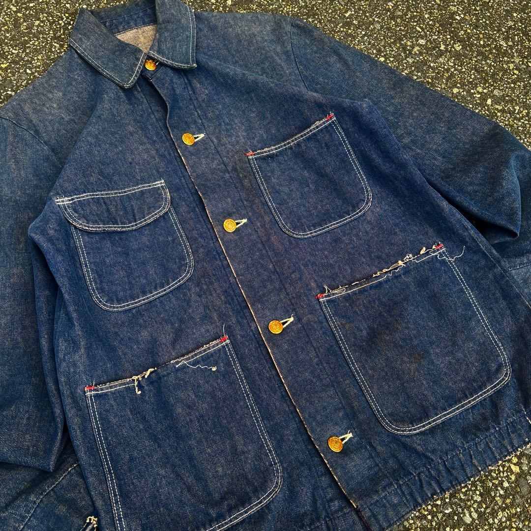 坊*ト様 60s 70s Wrangler デニムカバーオール BLUE BEL