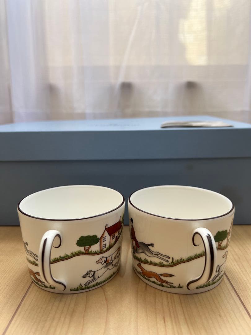 コールポート ハンティングシーン トリオ カップ&ソーサー デザートプレート