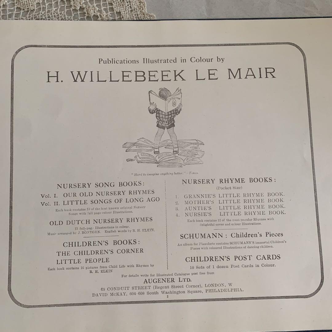 稀少1912年ルメール美しいアンティーク絵本　洋書　古書ジャンクジャーナル楽譜